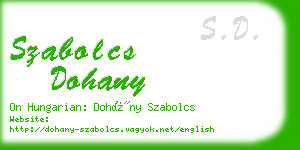 szabolcs dohany business card